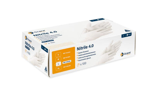 Gcare Handschoenen - Nitril WIT - niet gepoederd / 100st
