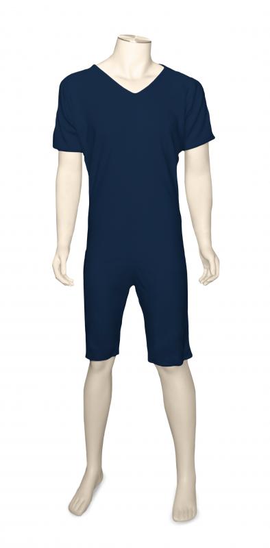GCare verpleegpyjama korte mouwen en benen - marine blauw