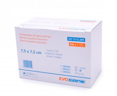 Evocare Gaaskompressen -  Steriel - 5x5cm