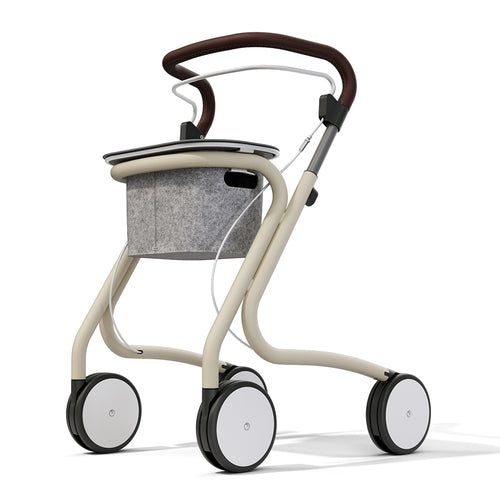 Mobio Scandinavian Butler - rollator - Indoor rollator - met mand en dienblad