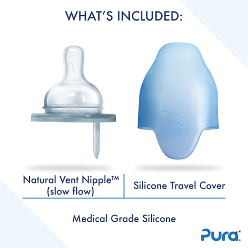 Pura Speenfles 150ml + roze sleeve