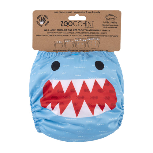 Zoocchini herbruikbare luier - Sherman the Shark